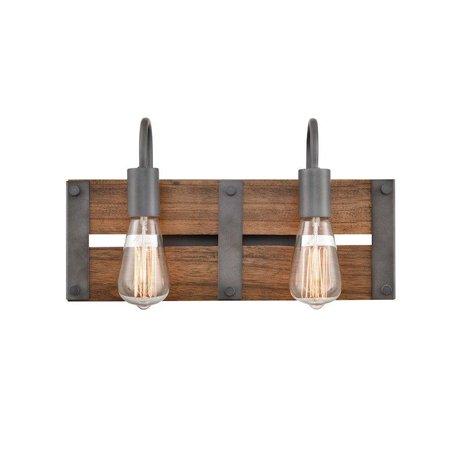 Innovations 2W 435-2W-AG-LED Austin Bath Vanity, Aged Gun Metal- 435-2W-AG-LED