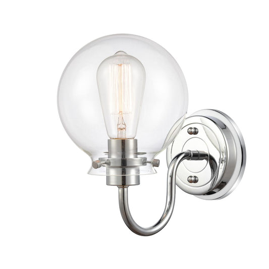 Innovations Lighting Olivia 10.62in 1-Light Bath Vanity | Contemporary Polished Chrome and Clear Glass | Bathroom & Powder Room | Model 437-1W-PC-CL