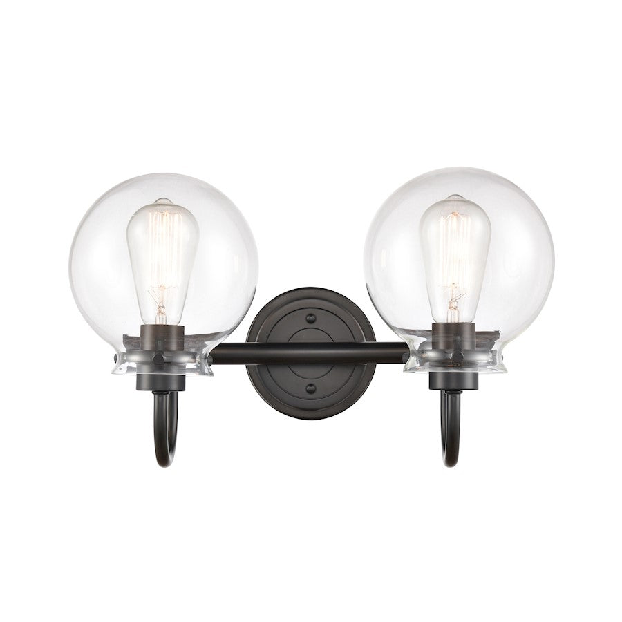 Innovations 2W 437-2W-BK-CL-LED Olivia Bath, M Black/Clear