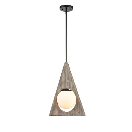 Innovations 439-1S-BK-W Maverick Pendant, Matte Black/Matte White