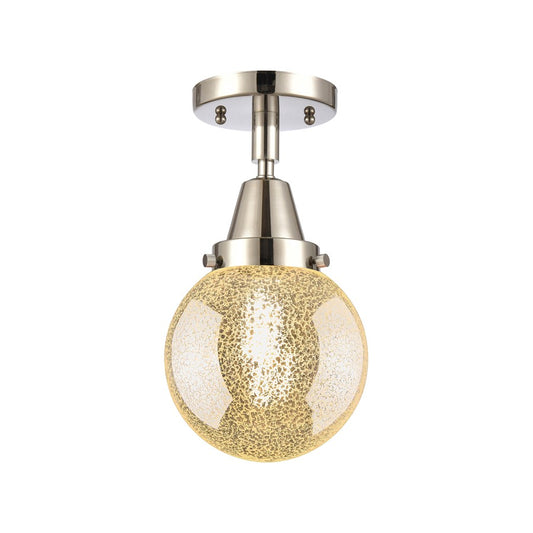 Innovations Caden Beacon 1Lt 6" Flush, PN/Mercury - 447-1C-PN-G208-6
