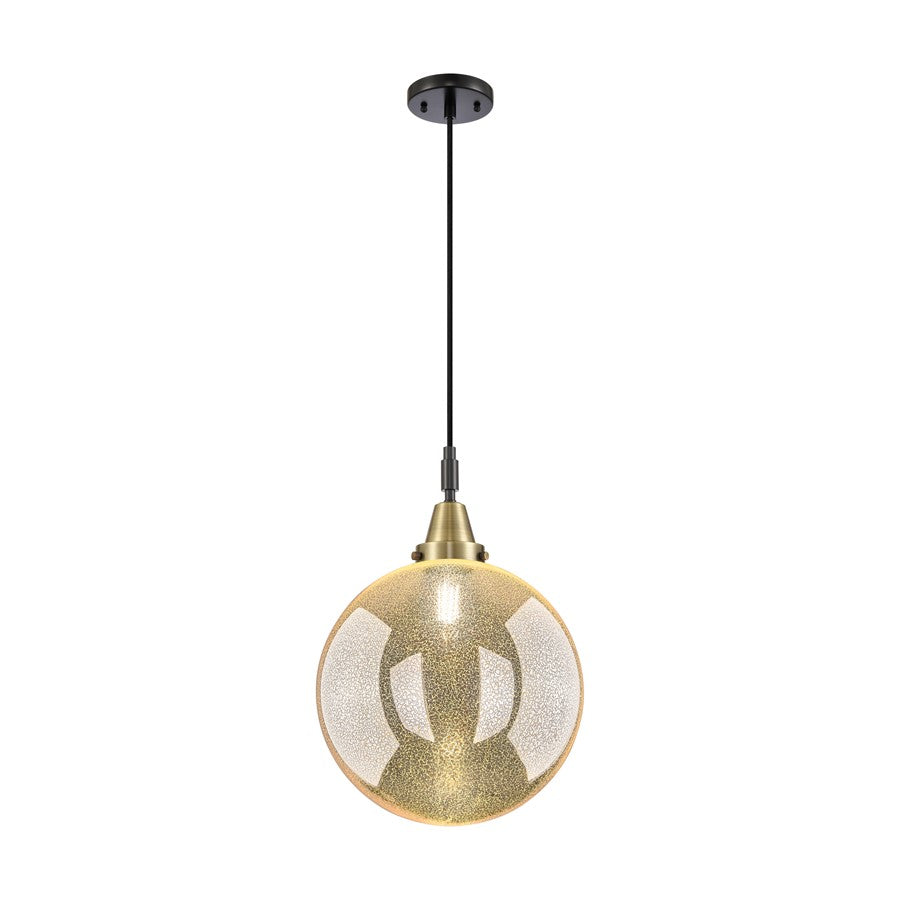 Innovations Caden Beacon 1Lt 12" Cord Mini Pendant, BKBS/MC - 447-1P-BAB-G208-12