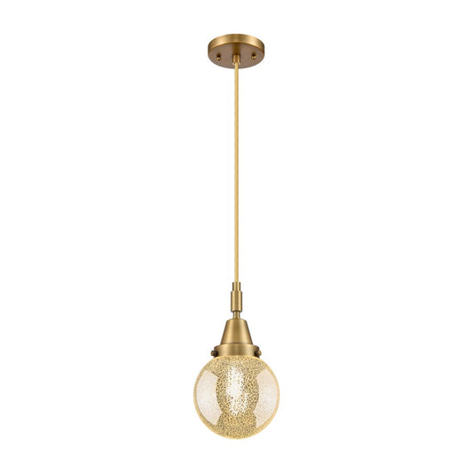 Innovations Caden Beacon 1Lt 6" Cord Mini Pendant, BB/Mercury - 447-1P-BB-G208-6