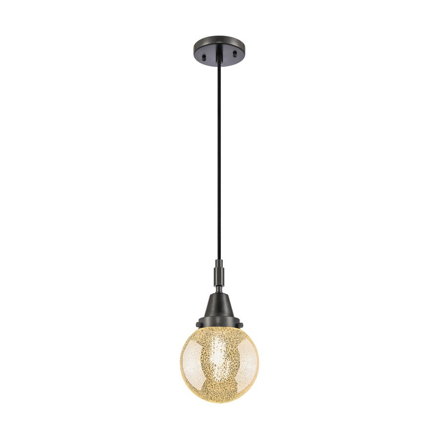 Innovations Caden Beacon 1Lt 6" Cord Mini Pendant, BK/MC - 447-1P-BK-G208-6