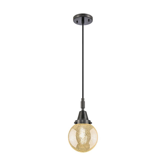 Innovations Caden Beacon 1Lt 6" Cord Mini Pendant, BK/MC - 447-1P-BK-G208-6