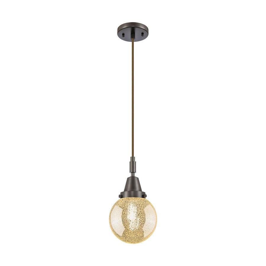 Innovations Caden Beacon 1Lt 6" Cord Mini Pendant, OB/Mercury - 447-1P-OB-G208-6