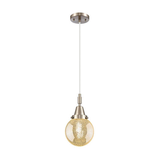 Innovations Caden Beacon 1Lt 6" Cord Mini Pendant, SN/Mercury - 447-1P-SN-G208-6