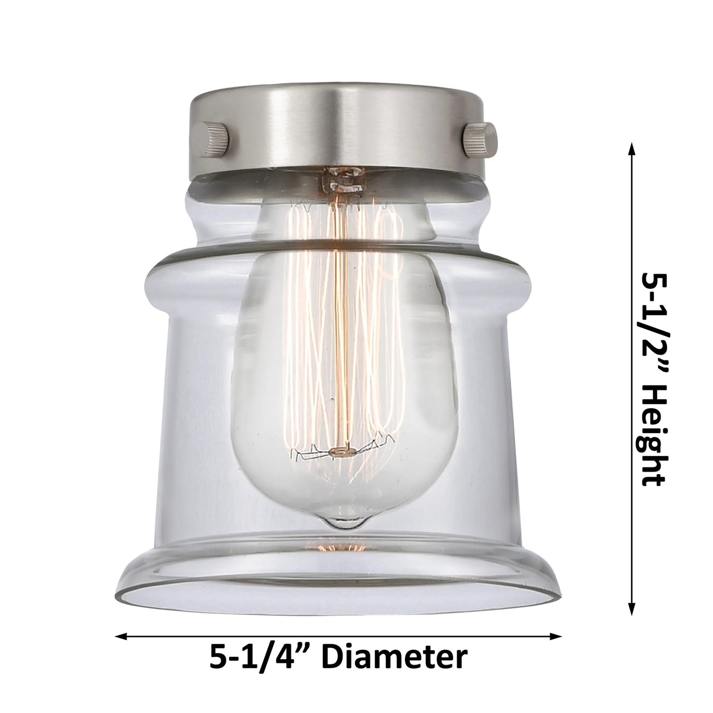 Innovations Canton 7in 1-Light Mini Pendant | Industrial Farmhouse Antique Copper Steel and Clear Glass | Kitchen Island & Dining | Model 447-1S-AC-G182S