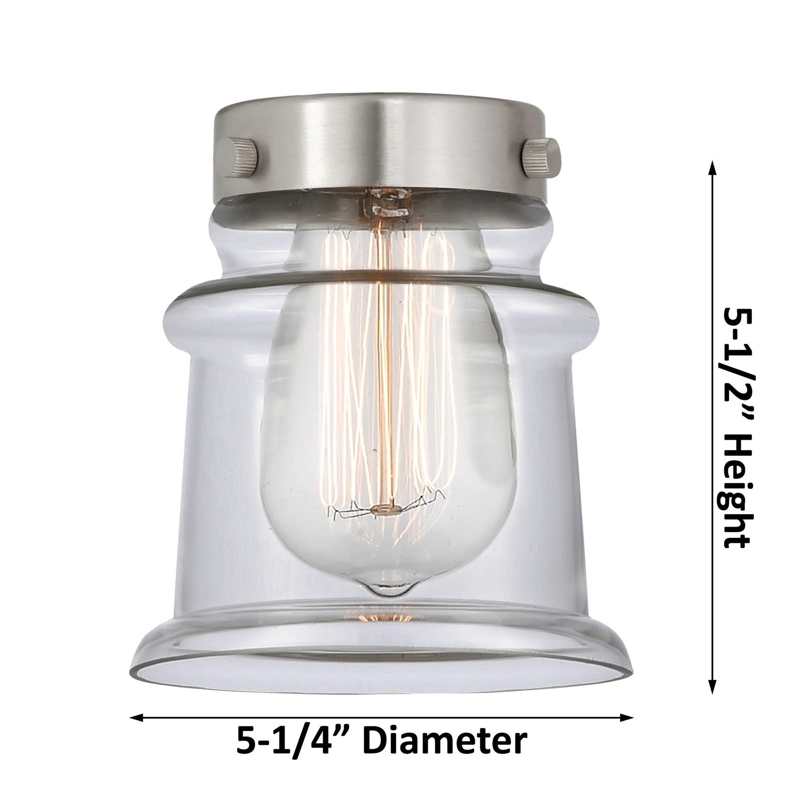 Innovations Canton 7in 1-Light Mini Pendant | Industrial Farmhouse Antique Copper Steel and Clear Glass | Kitchen Island & Dining | Model 447-1S-AC-G182S
