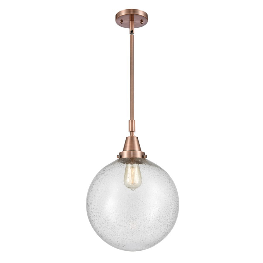 Innovations Caden Beacon 1Lt 12" Stem Mini Pendant, CP/Seed - 447-1S-AC-G204-12