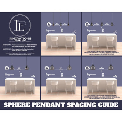 Innovations Caden Beacon 1Lt 12" Stem Mini Pendant, CP/Seed