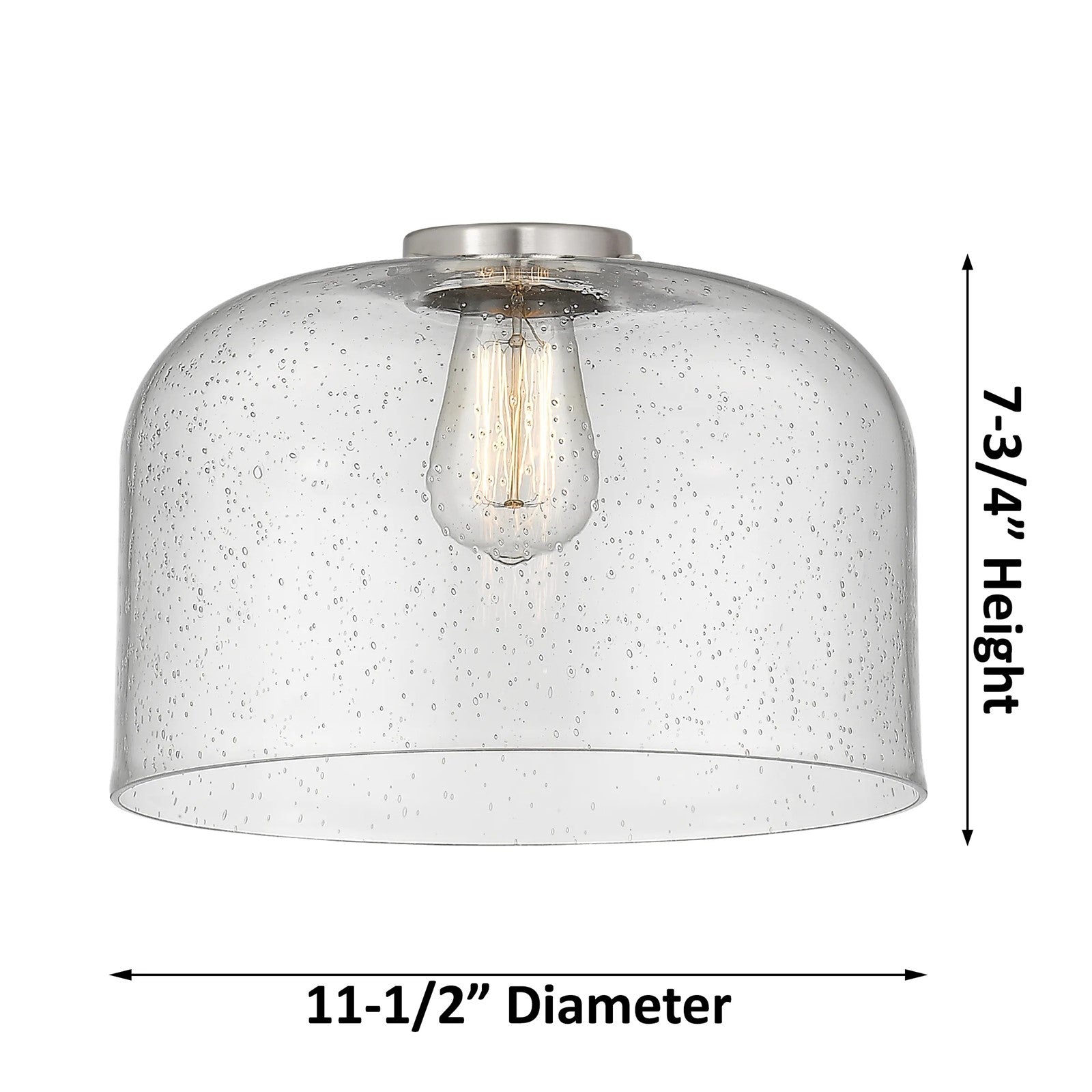 Innovations Bell 12in 1-Light Mini Pendant | Industrial Antique Copper Steel and Seedy Glass | Kitchen Island | 12 x 12 x 14 in | Model 447-1S-AC-G74-L-LED