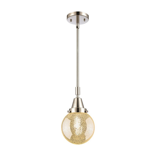 Innovations Caden Beacon 1Lt 6" Stem Mini Pendant, PN/Mercury - 447-1S-PN-G208-6