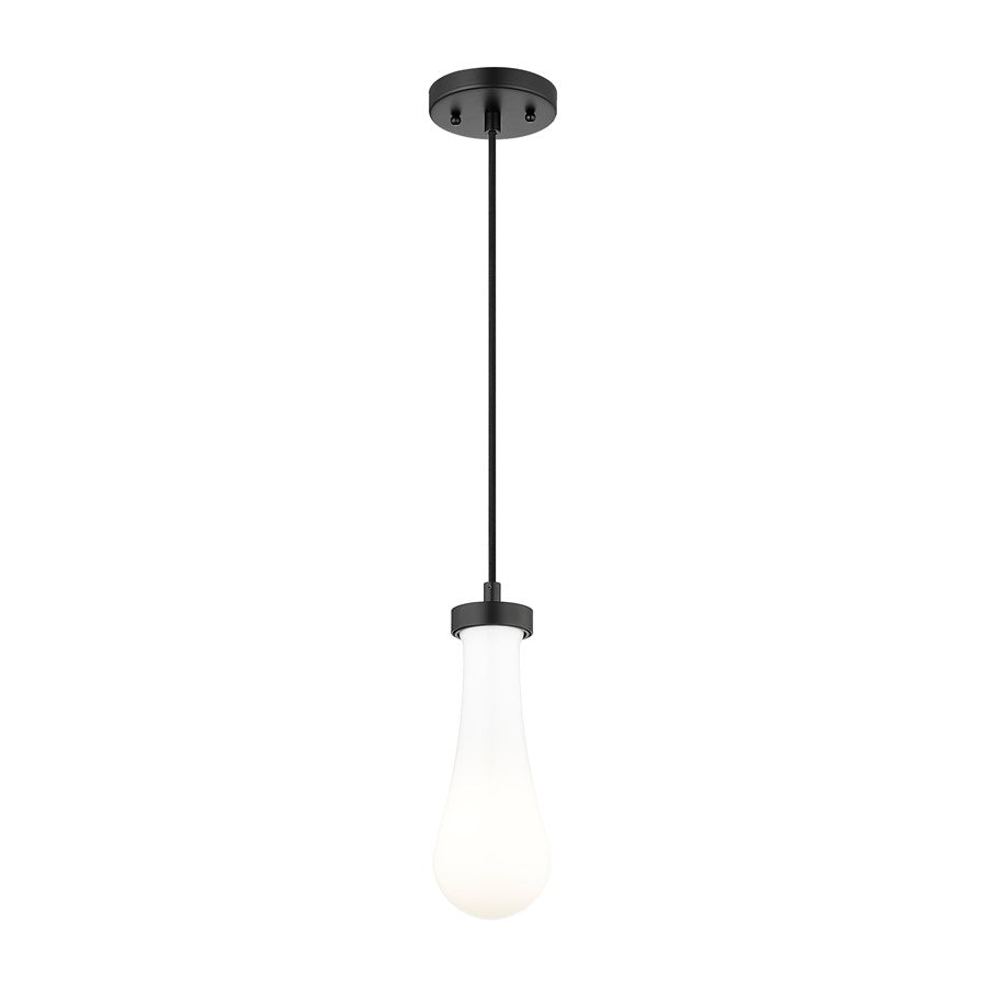 Innovations Owego 1Lt 4" Cord Pendant, Black/Gloss White - 451-1P-BK-G451-4GWH