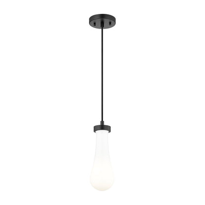 Innovations Owego 1Lt 4" Cord Pendant, Black/Gloss White - 451-1P-BK-G451-4GWH