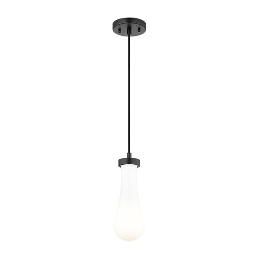Innovations Owego 1Lt 4" Cord Pendant, Black/Gloss White - 451-1P-BK-G451-4GWH