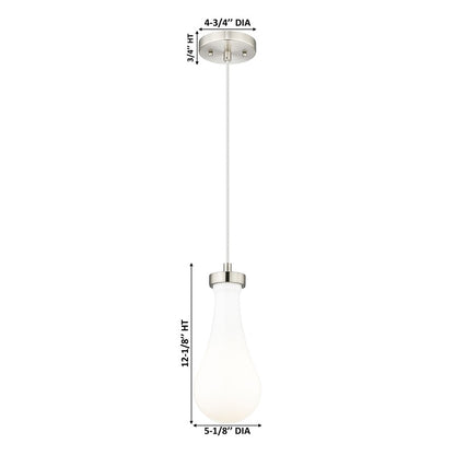 Innovations Owego 1Lt 5" Cord Pendant, CBZ/Gloss White