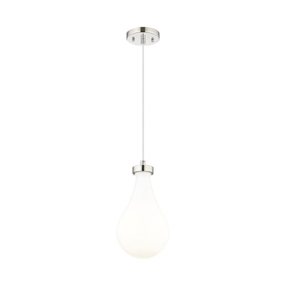 Innovations Owego 1Lt 7" Cord Pendant, PN/Gloss White - 451-1P-PN-G451-7GWH