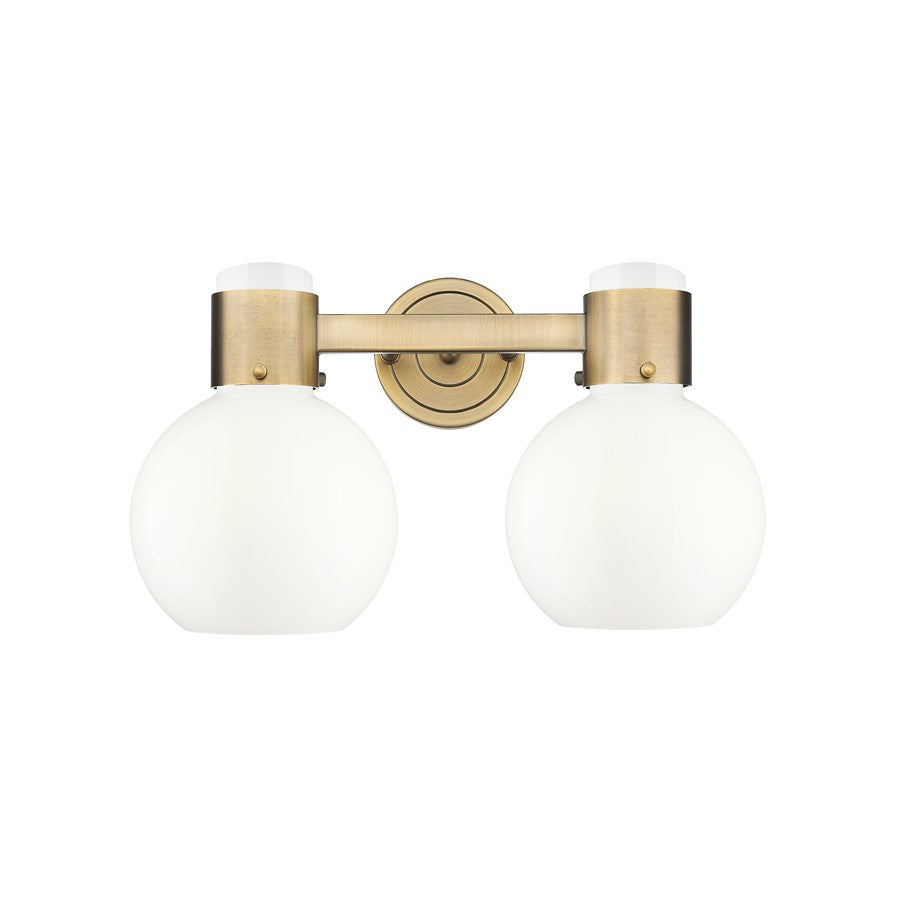 Innovations Lawton Sphere 2Lt 16" Bath, BB/Gloss White - 464-2W-BB-G464B-7GW