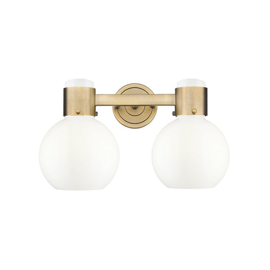 Innovations Lawton Sphere 2Lt 16" Bath, BB/Gloss White - 464-2W-BB-G464B-7GW