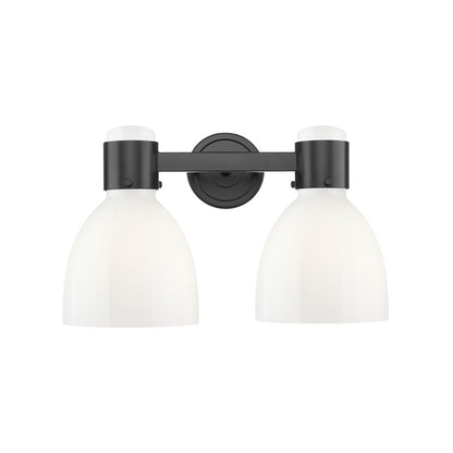Innovations Lawton Bell 2Lt 16" Bath, Black/Gloss White - 464-2W-BK-G464D-7GW