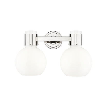 Innovations Lawton Sphere 2Lt 16" Bath, PN/Gloss White - 464-2W-PN-G464B-7GW