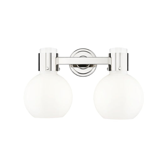 Innovations Lawton Sphere 2Lt 16" Bath, PN/Gloss White - 464-2W-PN-G464B-7GW