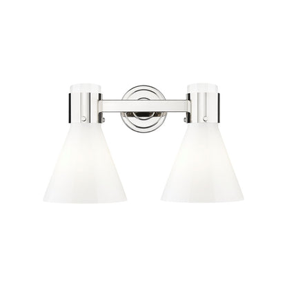 Innovations Lawton Cone 2Lt 16" Bath, PN/Gloss White - 464-2W-PN-G464C-7GW