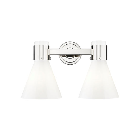 Innovations Lawton Cone 2Lt 16" Bath, PN/Gloss White - 464-2W-PN-G464C-7GW