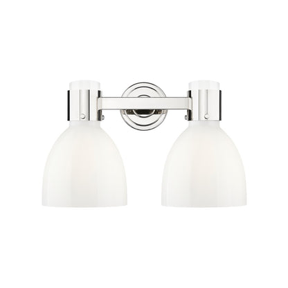 Innovations Lawton Bell 2Lt 16" Bath, PN/Gloss White - 464-2W-PN-G464D-7GW