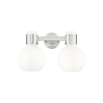 Innovations Lawton Sphere 2Lt 16" Bath, Satin Nickel/Gloss White