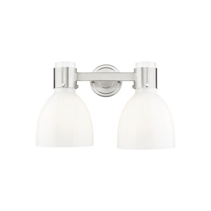 Innovations Lawton Bell 2Lt 16" Bath, SN/Gloss White - 464-2W-SN-G464D-7GW