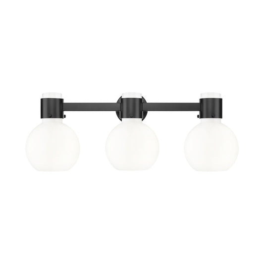 Innovations Lawton Sphere 3Lt 24" Bath, Black/Gloss White - 464-3W-BK-G464B-7GW