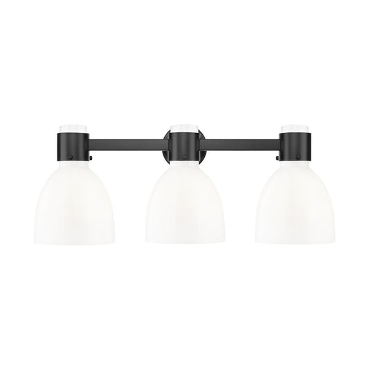 Innovations Lawton Bell 3Lt 24" Bath, Black/Gloss White - 464-3W-BK-G464D-7GW