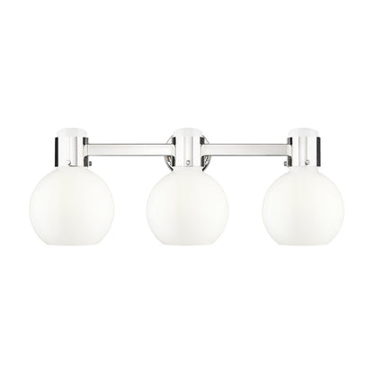 Innovations Lawton Sphere 3Lt 24" Bath, PN/Gloss White - 464-3W-PN-G464B-7GW