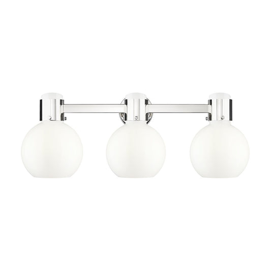 Innovations Lawton Sphere 3Lt 24" Bath, PN/Gloss White - 464-3W-PN-G464B-7GW