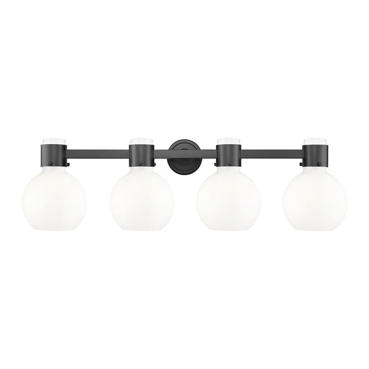 Innovations Lawton Sphere 4Lt 34" Bath, Black/Gloss White - 464-4W-BK-G464B-7GW