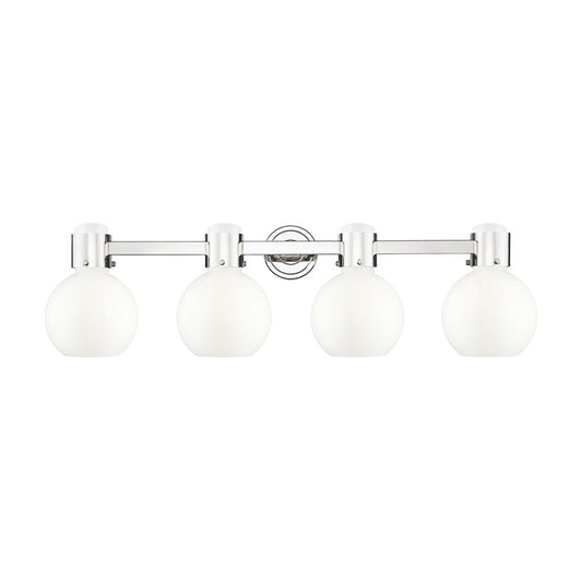 Innovations Lawton Sphere 4Lt 34" Bath, PN/Gloss White - 464-4W-PN-G464B-7GW