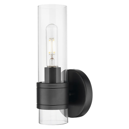 Innovations Arden 1Lt 5" Wall Sconce, Black/Clear