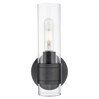 Innovations Arden 1Lt 5" Wall Sconce, Black/Clear