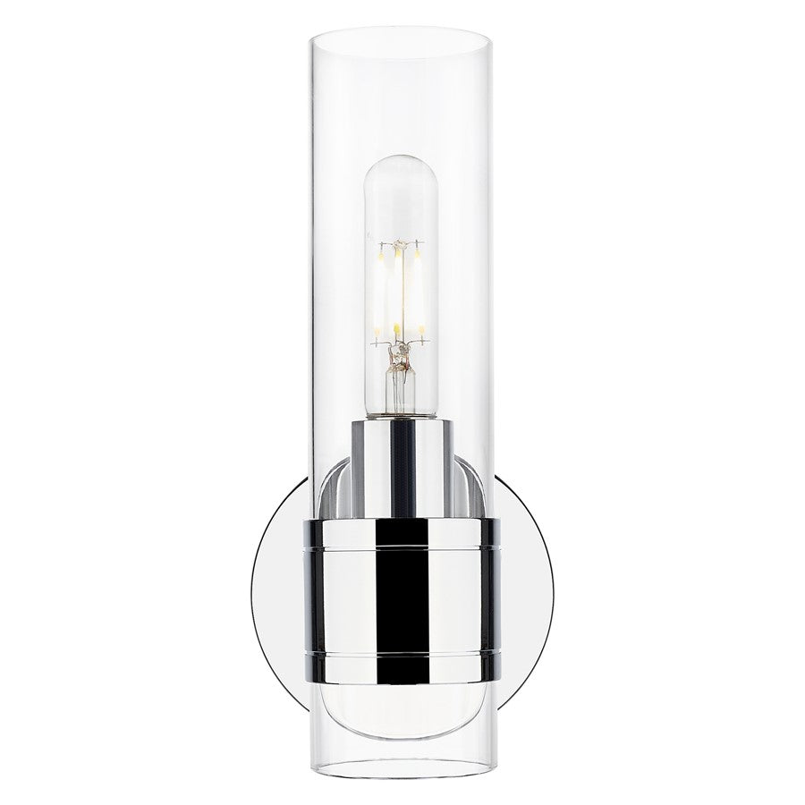 Innovations Arden 1Lt 5" Wall Sconce, Chrome/Clear