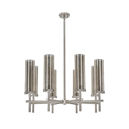 Innovations Lincoln 8Lt 32" Stem Chandlier Satin Nickel/Mercury