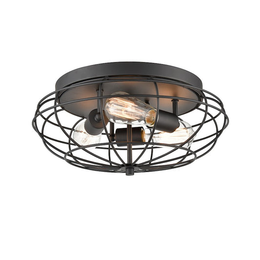 Innovations Lighting Providence 3Lt 15" Flush Mount, Black