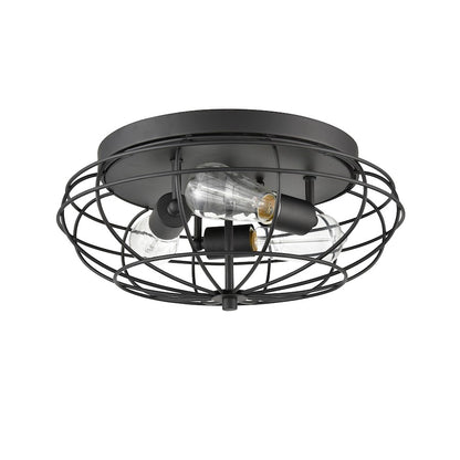 Innovations Providence 3Lt 15" Flush Mount/LED Bulb, Black