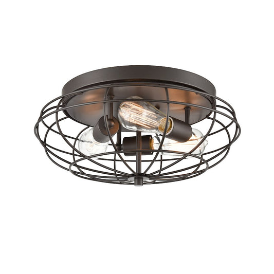 Innovations Providence 3Lt 15" Flush Mount/LED Bulb, Bronze