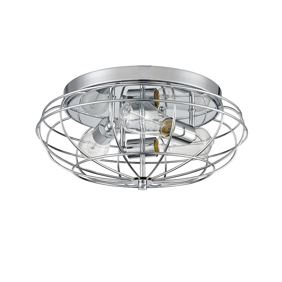 Innovations Lighting Providence 3Lt 15" Flush Mount, Chrome