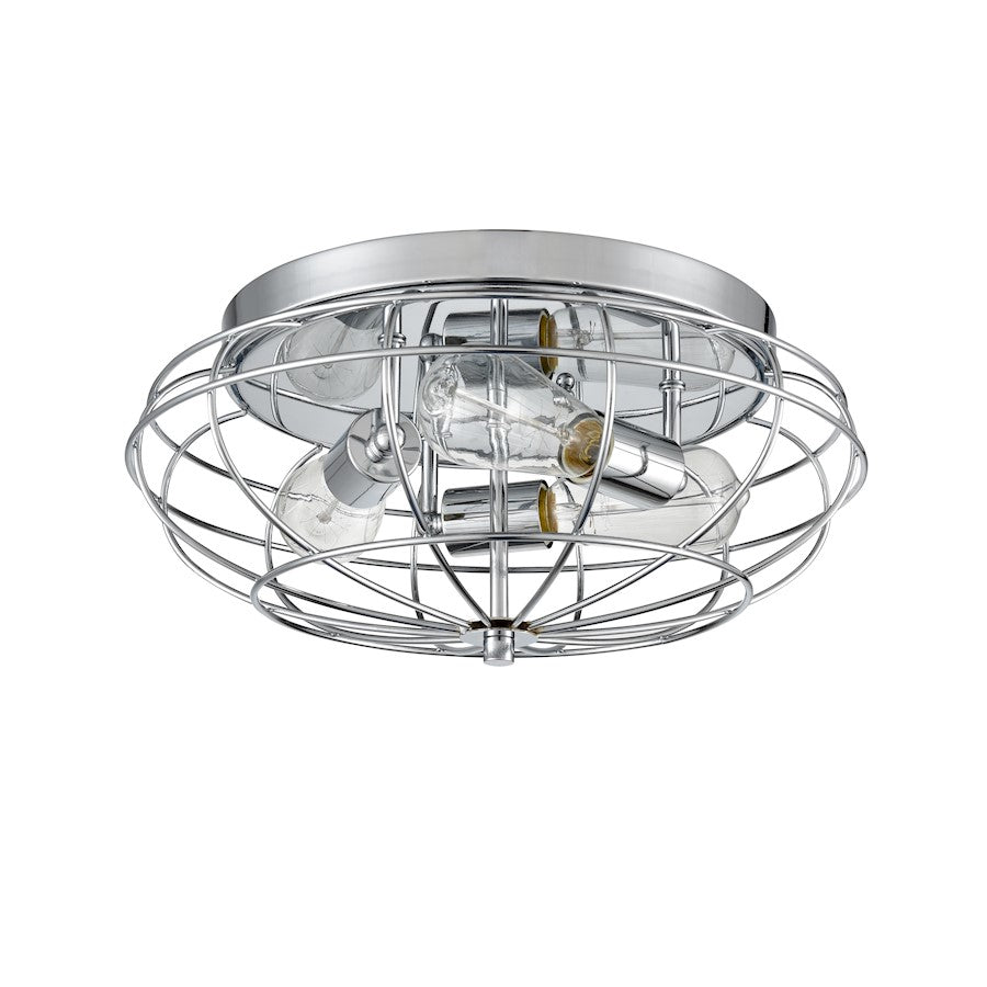Innovations Providence 3Lt 15" Flush Mount/LED Bulb, Chrome