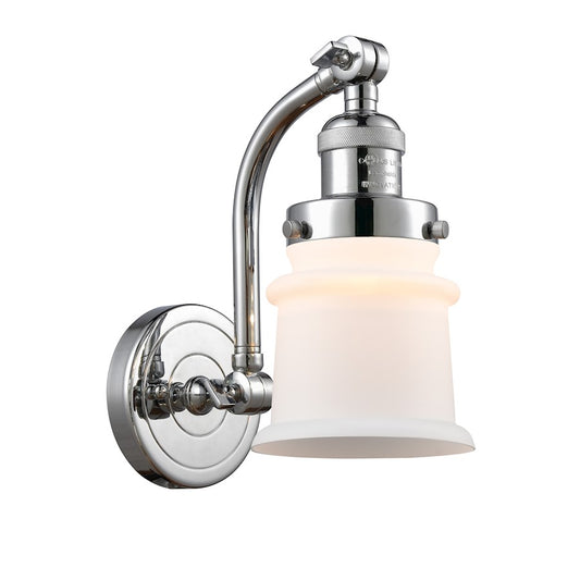 Innovations Small Canton-1W LED Sconce, Chrome/Frost Bell