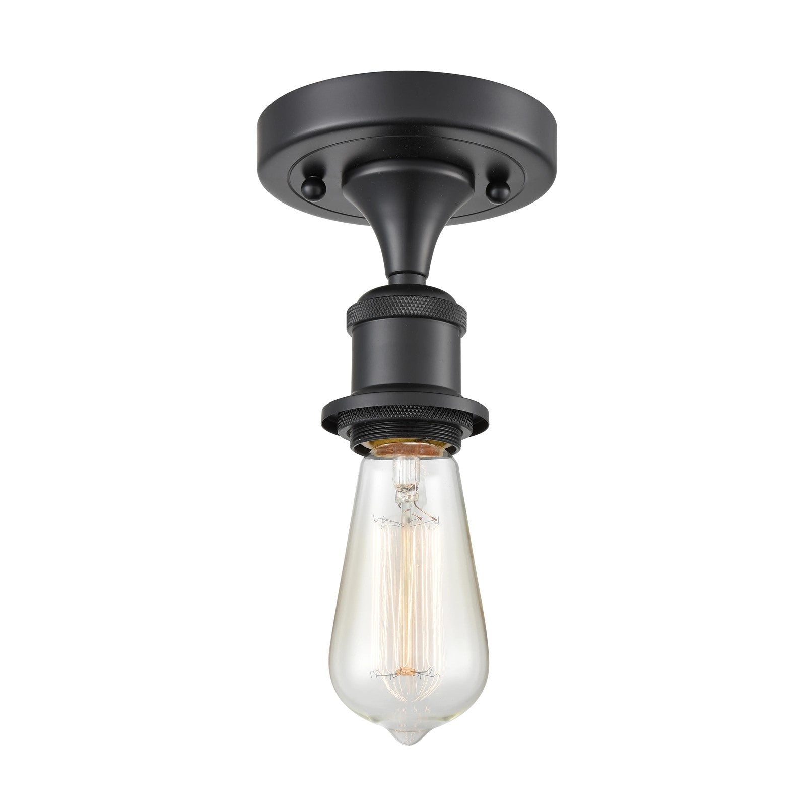 Innovations 1 Light LED Bare Bulb 4.5" Semi-Flush, Black C