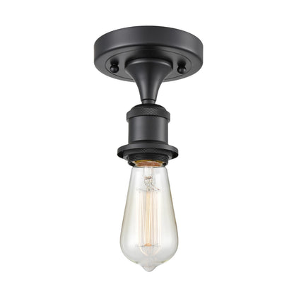 Innovations 1 Light LED Bare Bulb 4.5" Semi-Flush, Black C